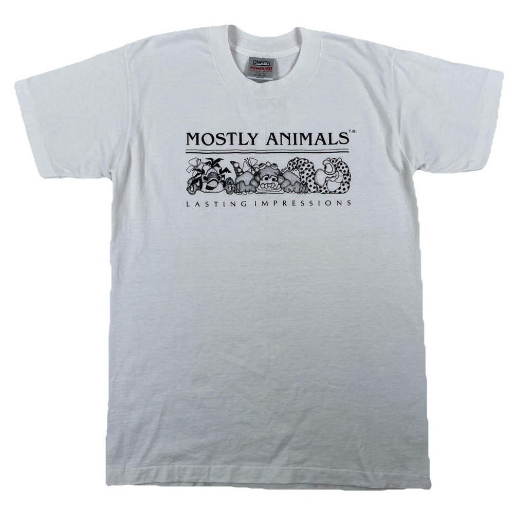Vintage Mostly Animals Lasting Impression T-Shirt Adult Medium Single Stitch